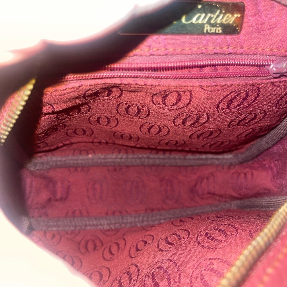 Cartier VTG Authentic Must de Cartier Bordeaux Leather Crossbody Bag w/Dustbag - Picture 9 of 17
